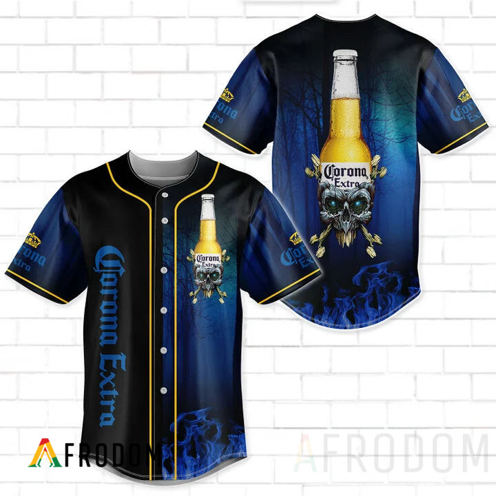 Skull Baseball Jersey Corona Extra HU