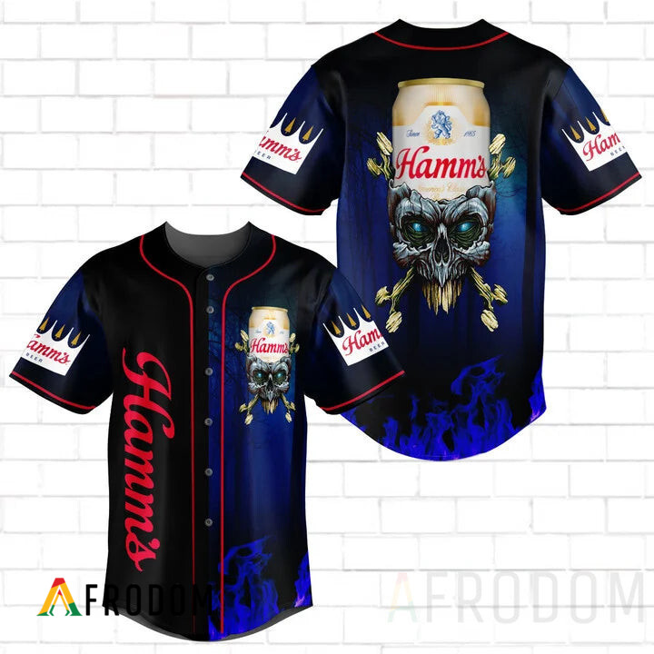 Skull Baseball Jersey Hamm’S Beer HU