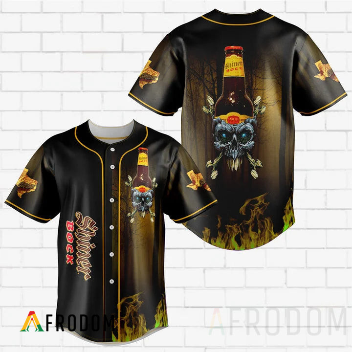 Skull Baseball Jersey Shiner Bock Beer HU