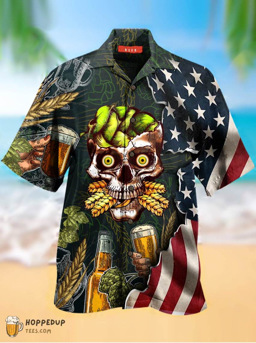 Skull Beer Hawaiian Shirt