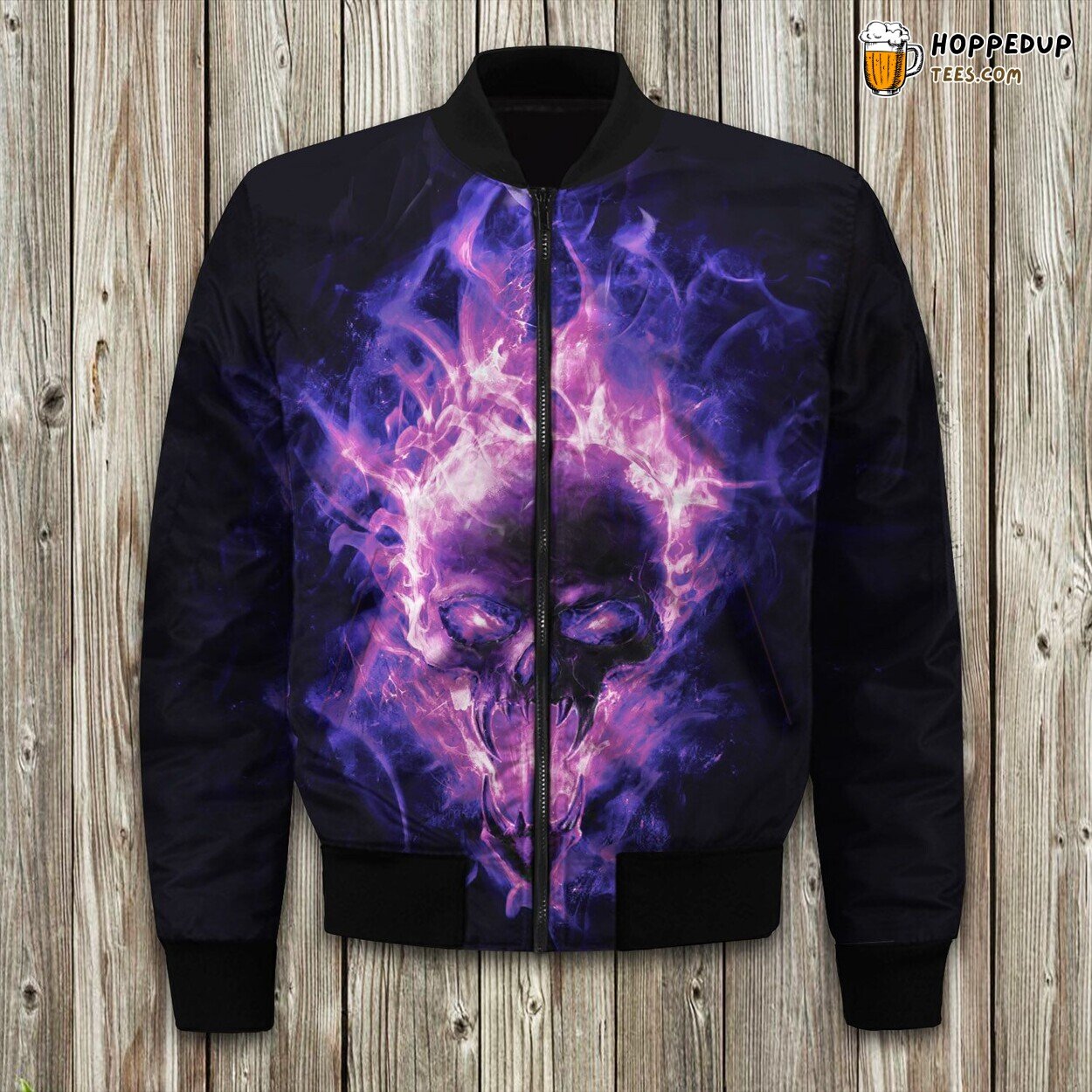 Skull Black And Purple Best Bomber Jacket