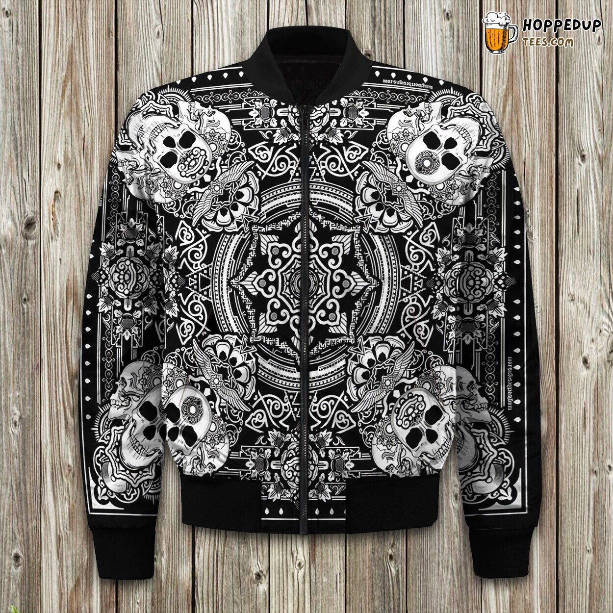Skull Black Awesome Bomber Jacket