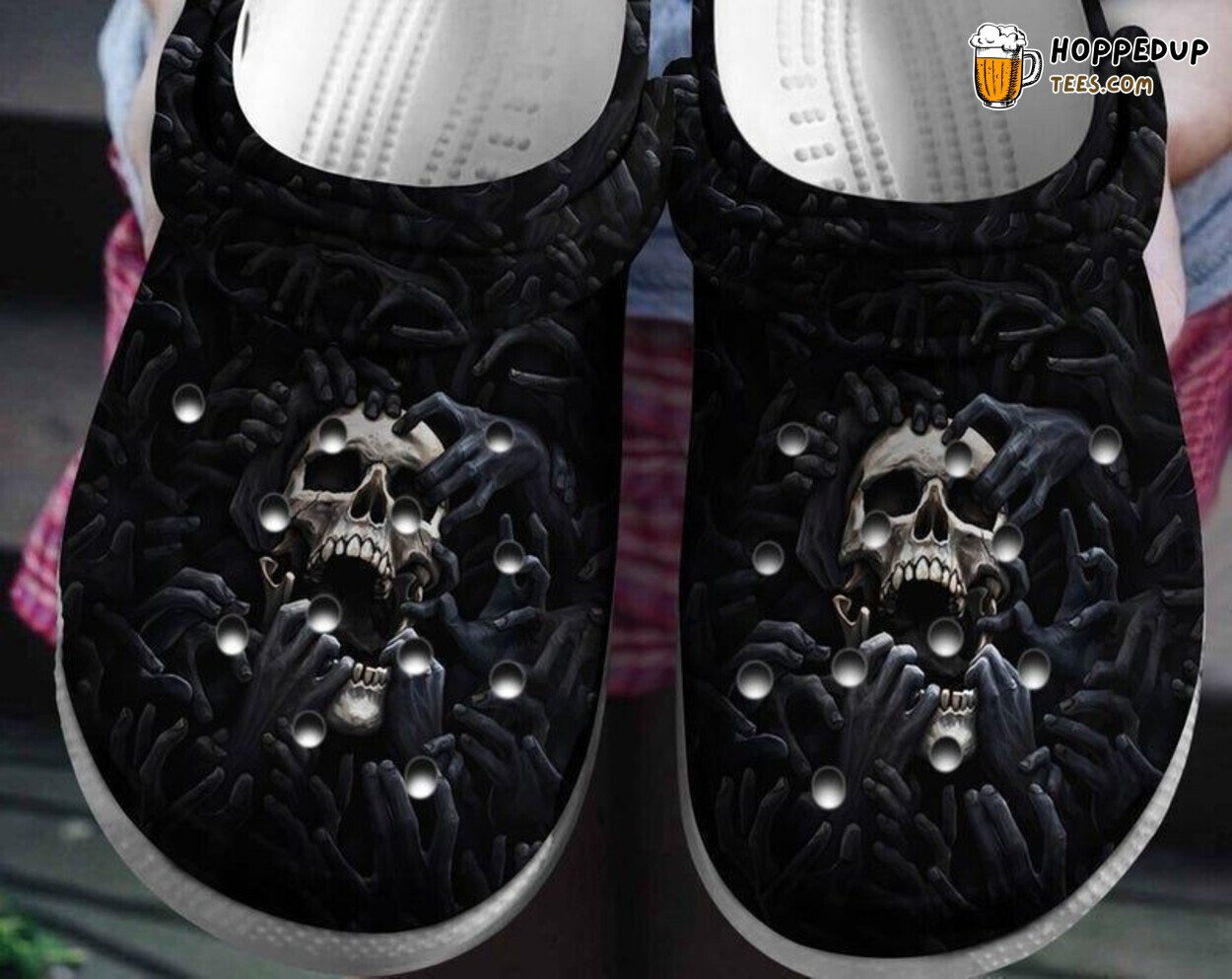 Skull Dark Night Theme Comfortable Stylish Unique Design Clog Shoes