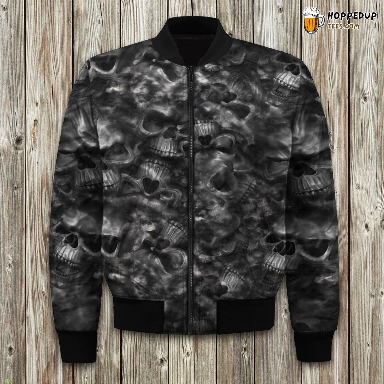 Skull Gold Edition Bomber Jacket Winter Elegance Meets Bone Art