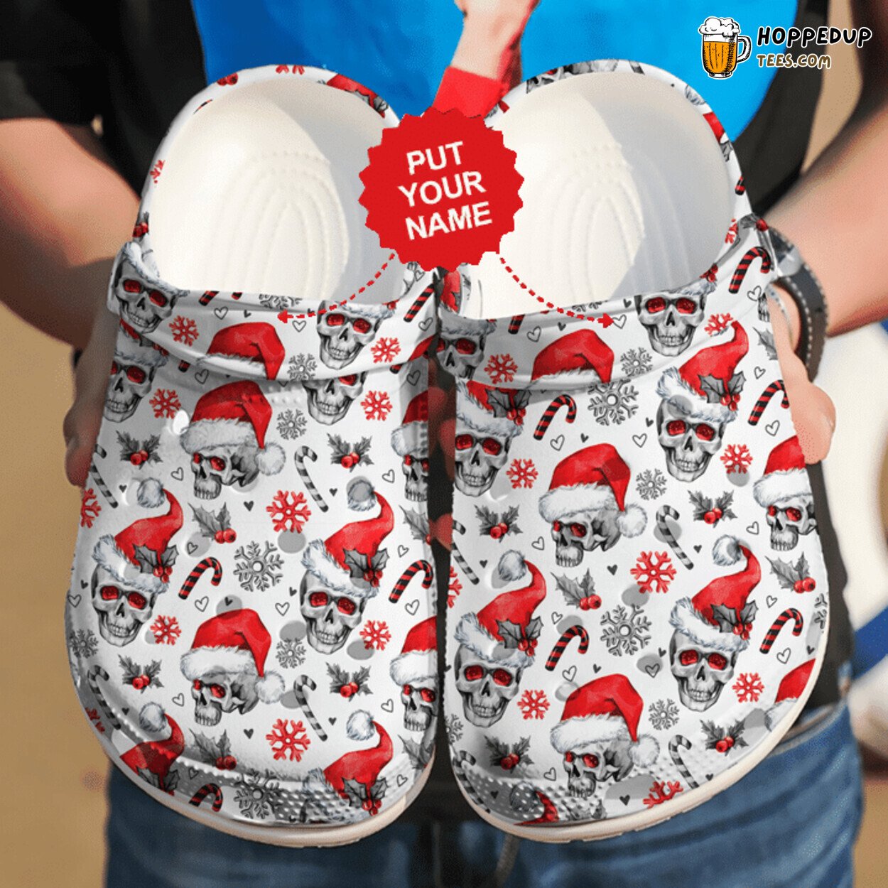 Skull Heaven Christmas Themed Unique Stylish Comfort Clog Shoes