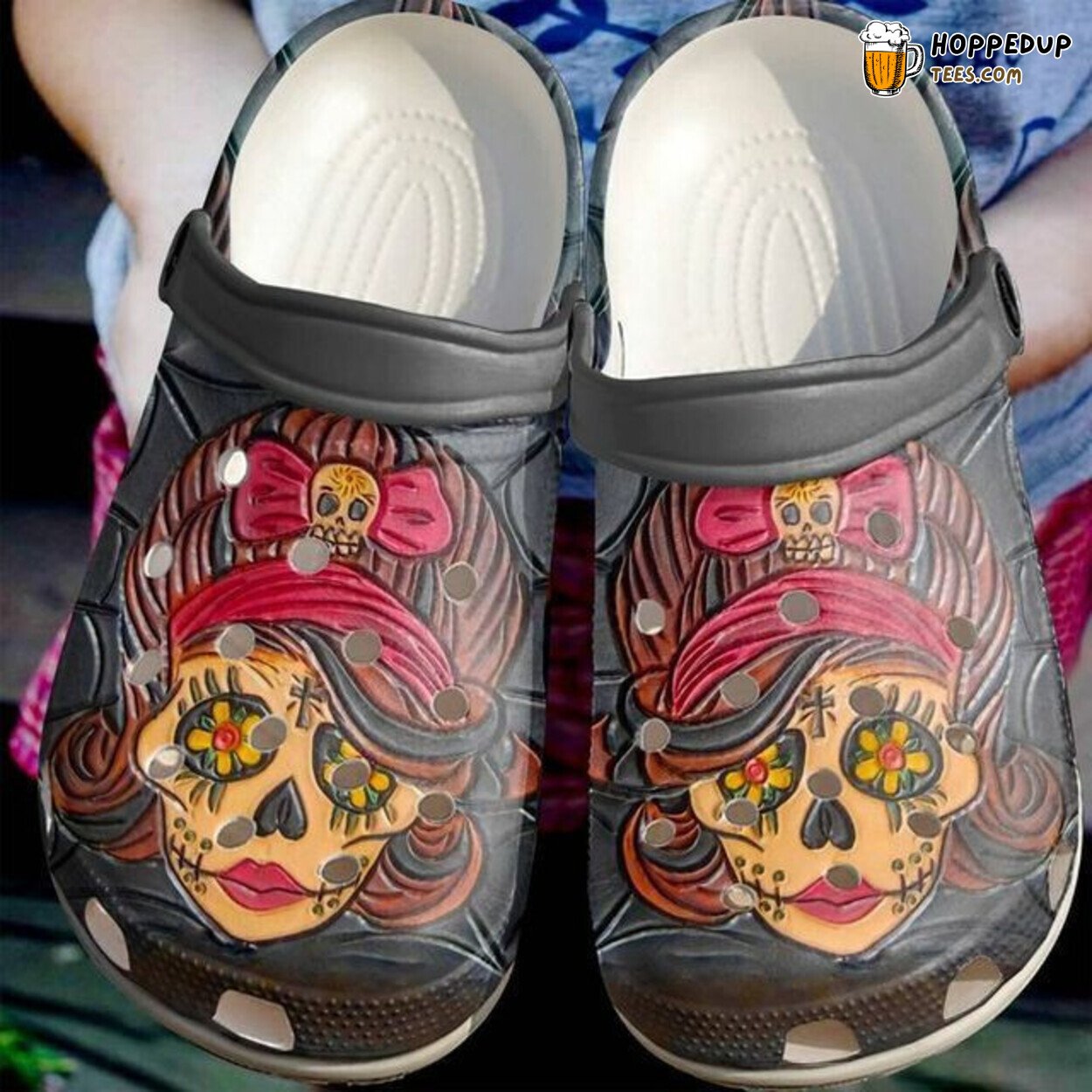 Skull Lady Lovely 102 Lover Gift Rubber Comfortable Unique Clogs