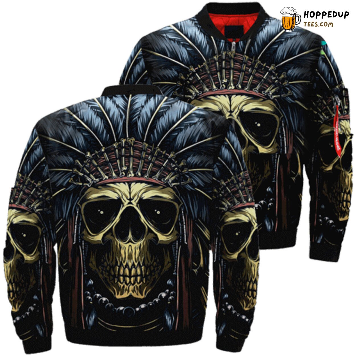 Skull Native Inspirations Unique Design Bomber Jacket Exclusive