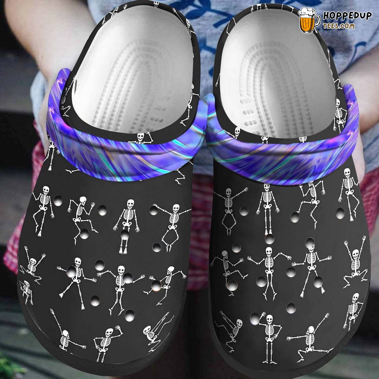 Skull Personalized Custom 3D Funny Skeleton Style Comfort Clog Shoes