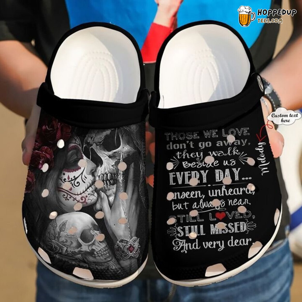 Skull Personalized Those We Love Theme Comfortable Clogs Footwear