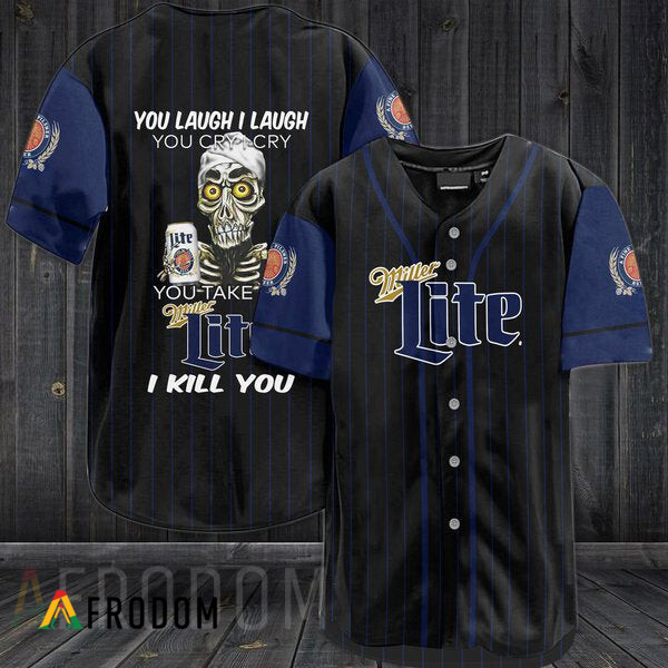 Skull Skeleton Miller Lite Baseball Jersey HU