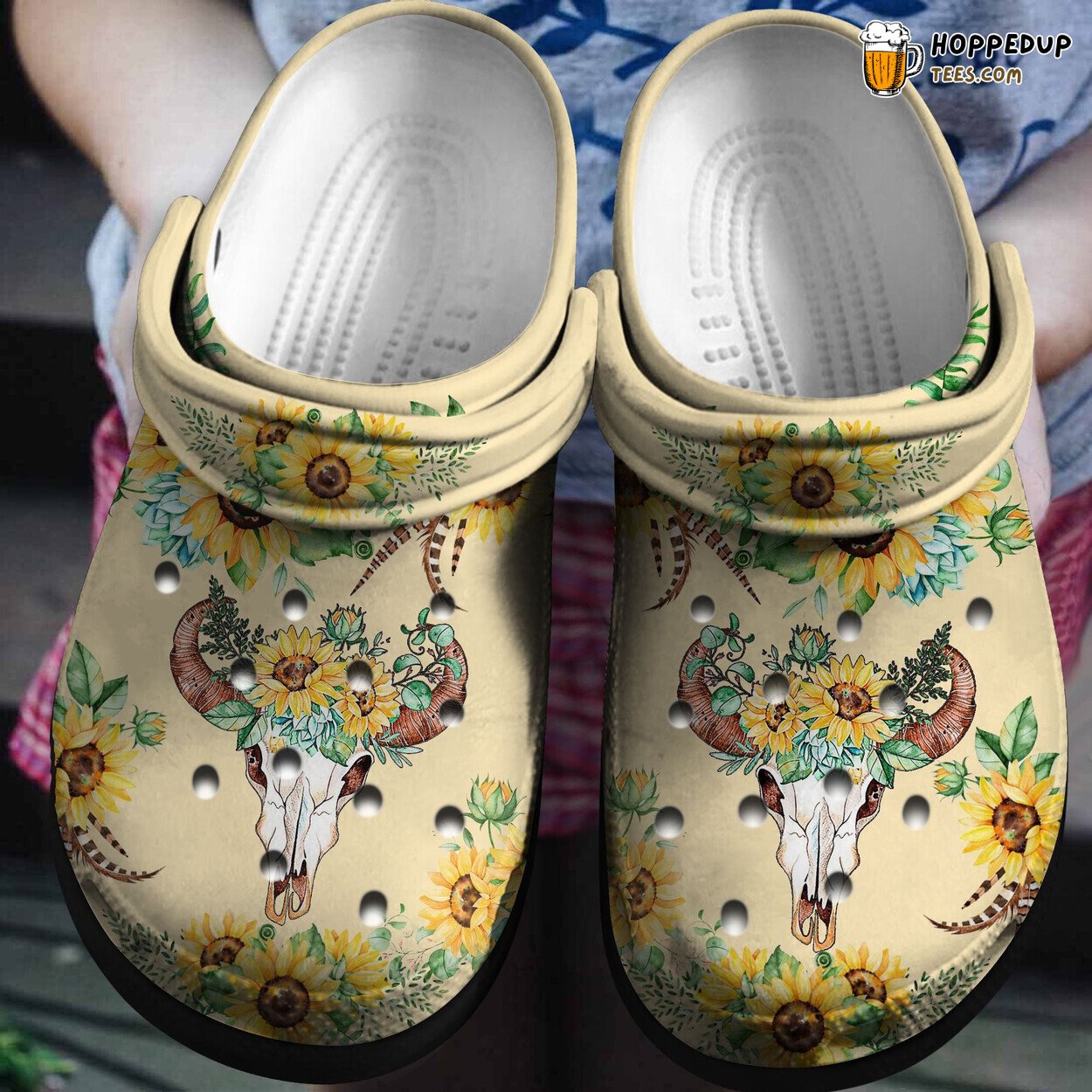 Skull Sunflower Tattoo Custom Birthday Gift Shoes for Women and Girls