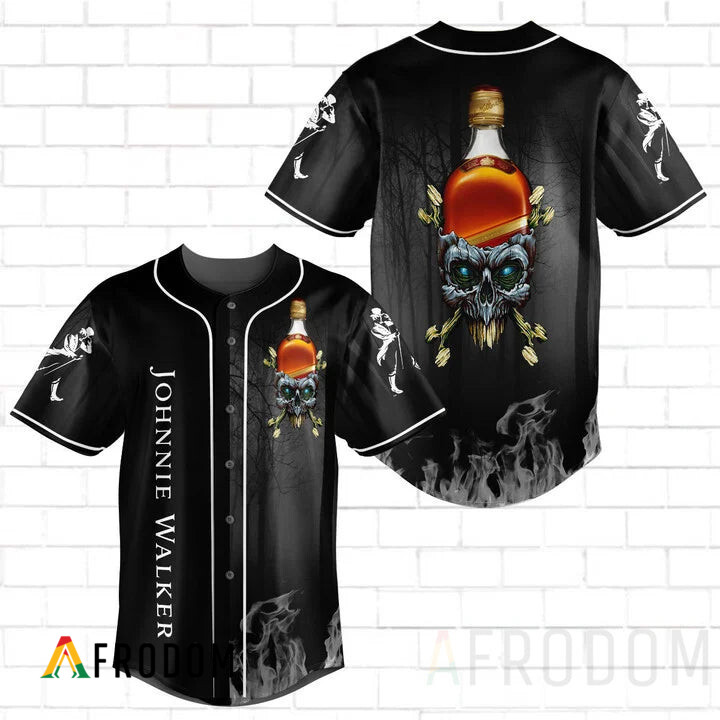 Skull With Johnnie Walker Baseball Jersey HU