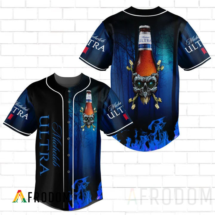 Skull With Michelob Ultra Baseball Jersey HU