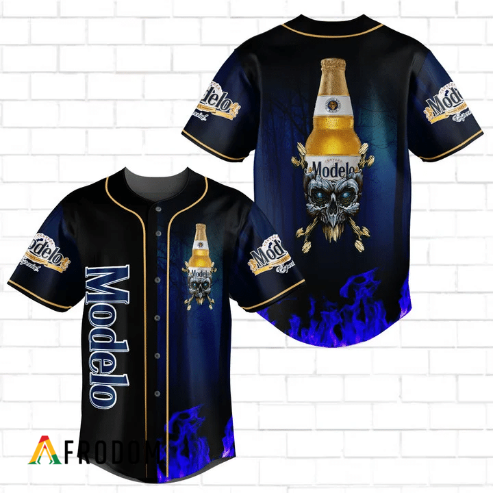 Skull With Modelo Baseball Jersey HU
