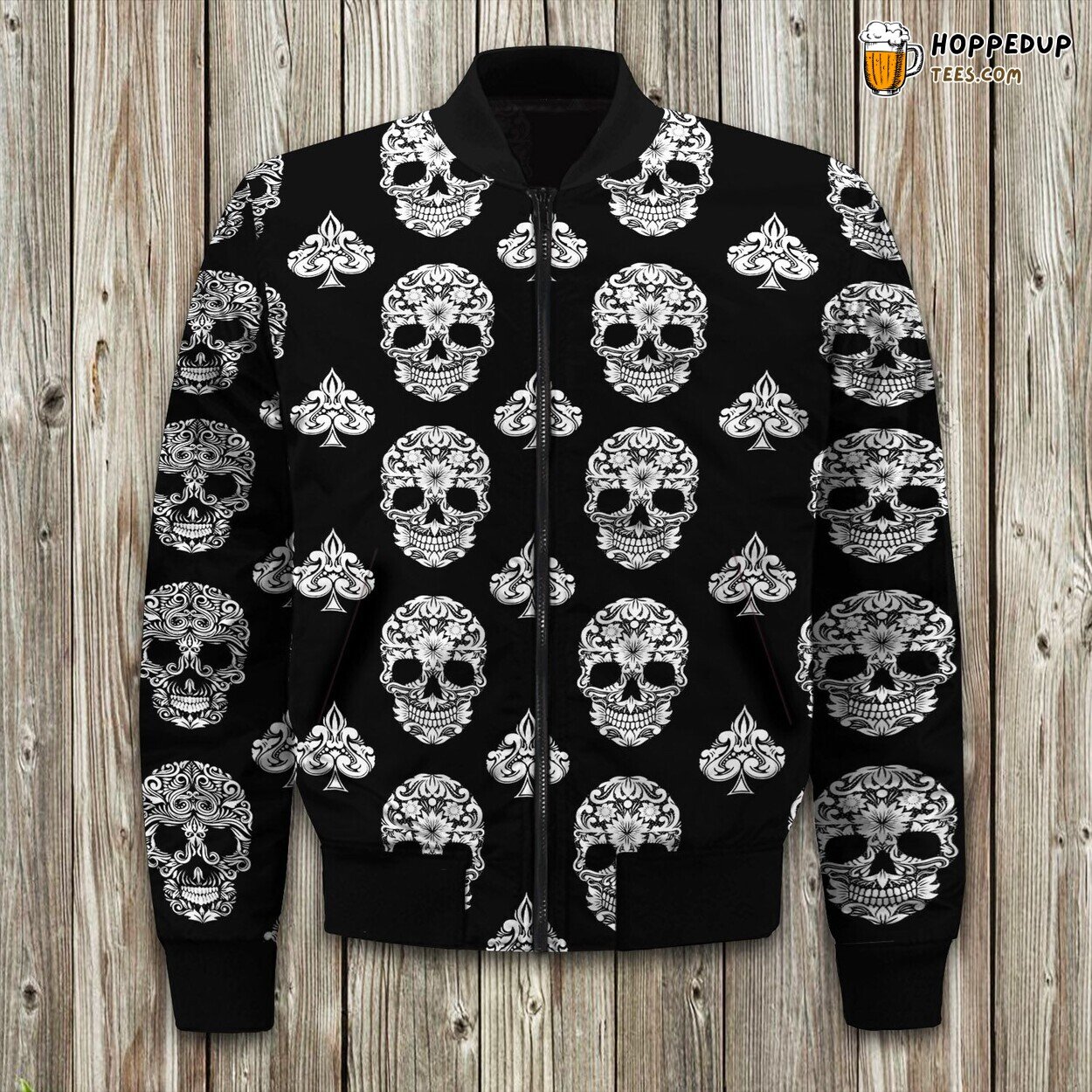 Skulls Black And White Best Bomber Jacket
