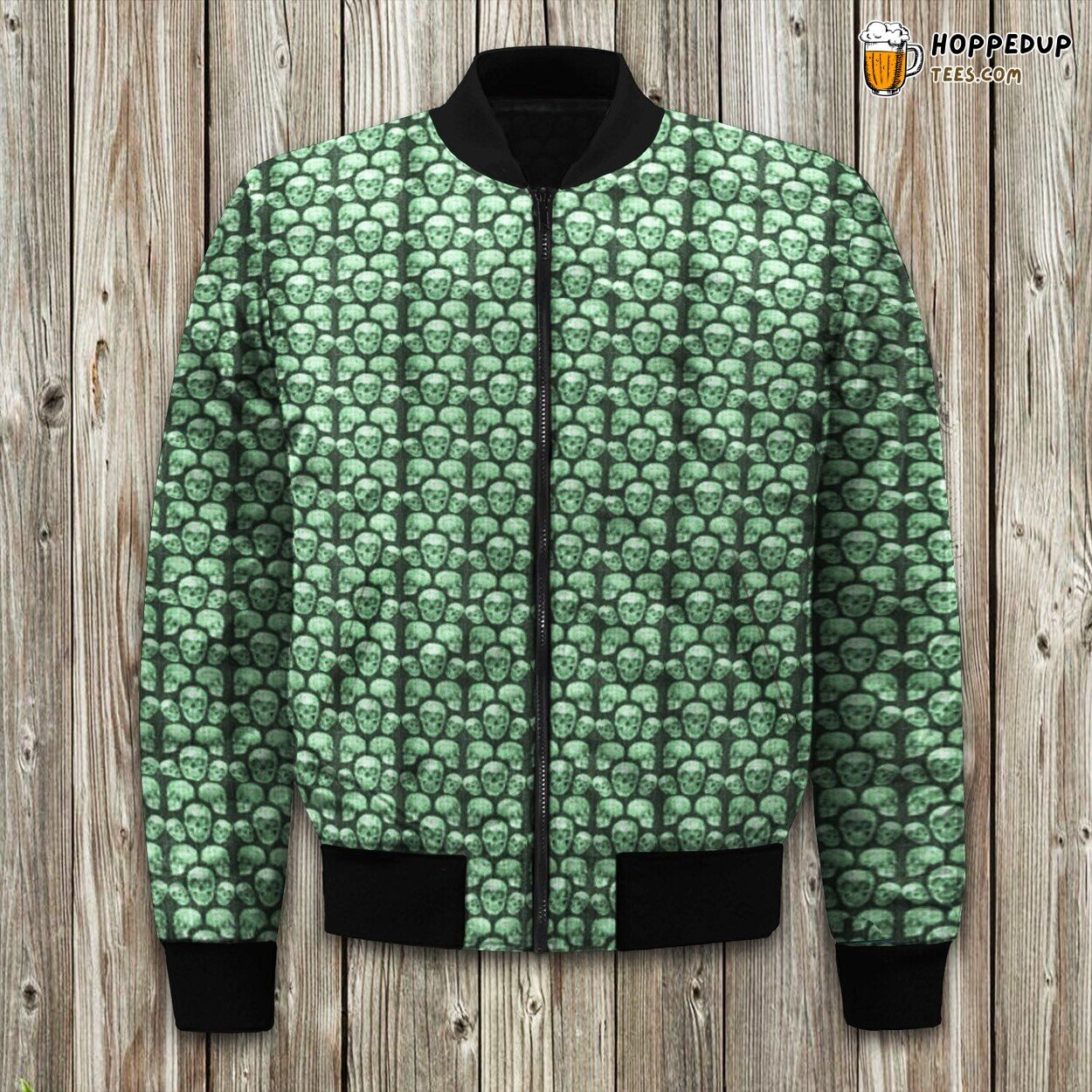 Skulls Green Good Bomber Jacket
