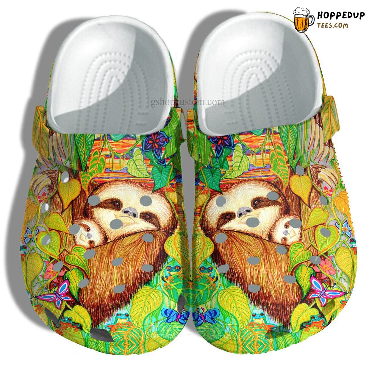 Sloth Mom Baby Jungle Theme Shoes Croc Clogs Mother’s Day Special Gift