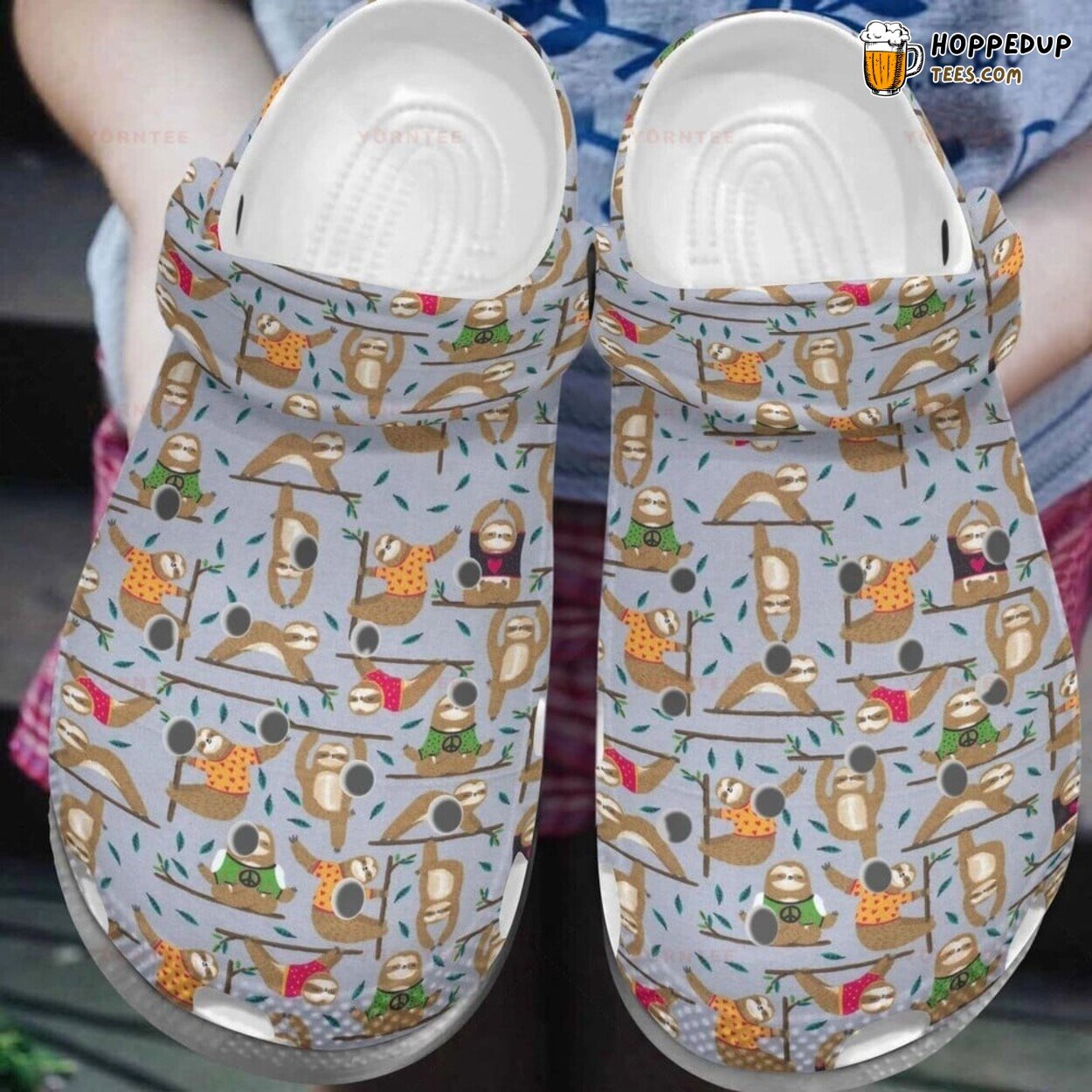 Sloth Yoga Fashion Style Lover Gift Comfy Rubber Clog Footwear
