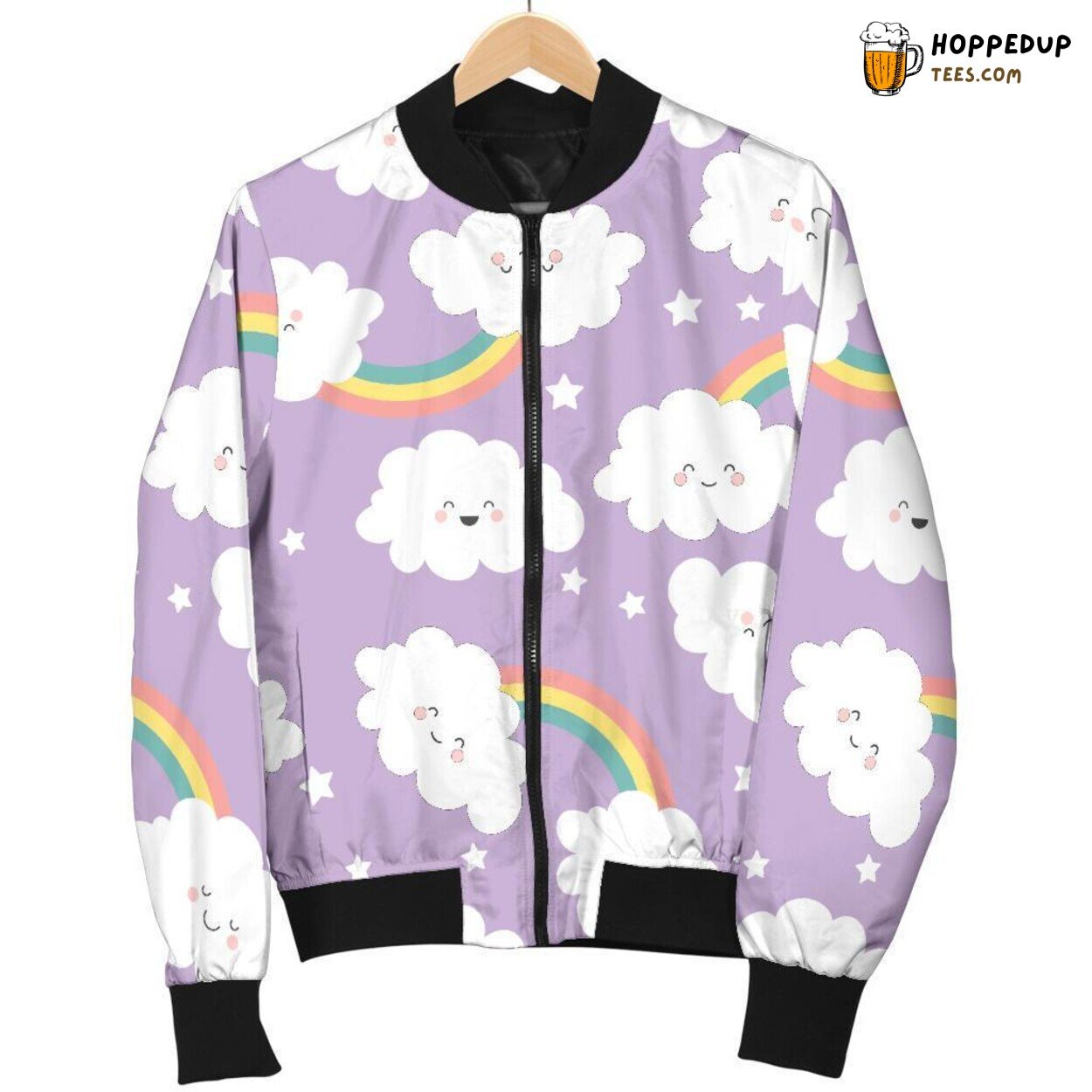 Smiling Cloud Whispers Men’s Bomber Jacket Unique Pattern Essence Display Smiling Cloud Whispers Men’s Bomber Jacket Unique Pattern Essence Display