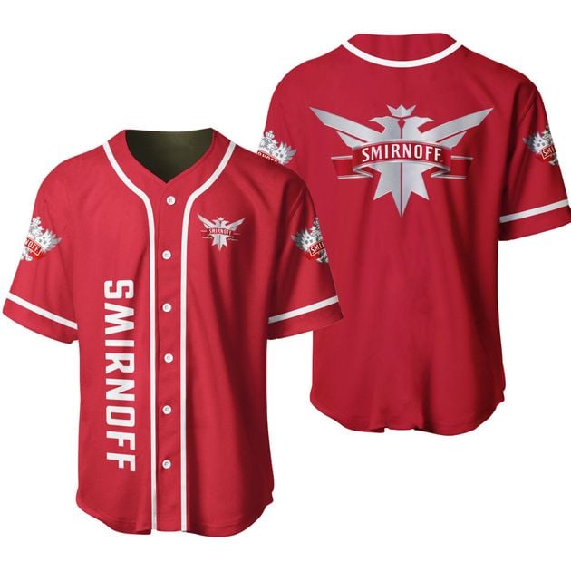 Smirnoff Red Vodka Baseball Jersey for Beer Lovers HU
