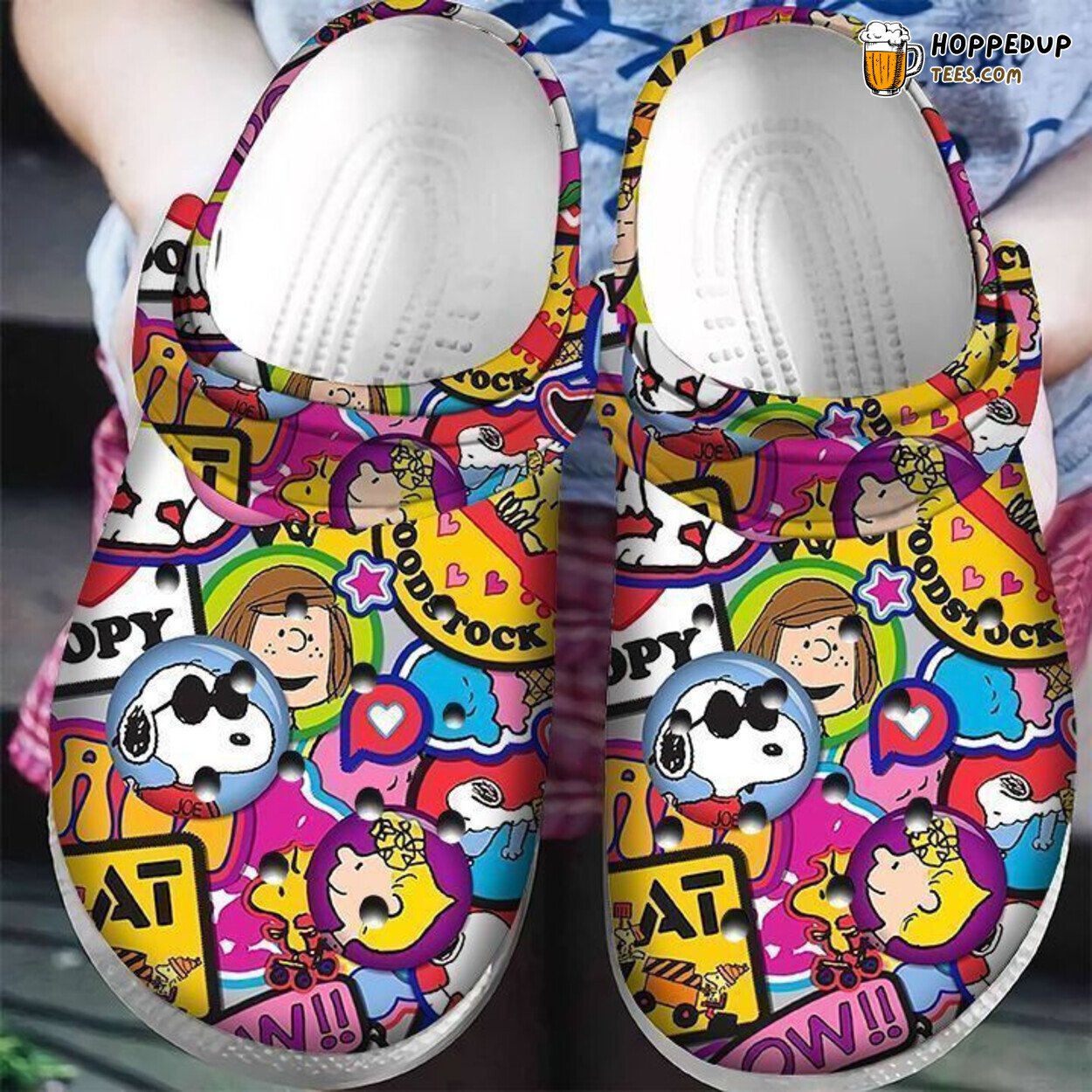 Snoopy Peanuts Inspired Themed Comfortable Unique Clog Shoes Design