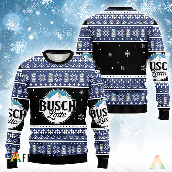 Snowflakes Busch Latte Christmas Ugly Sweater HU