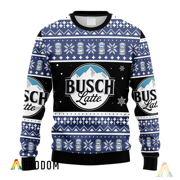 Snowflakes Busch Latte Christmas Ugly Sweater HU