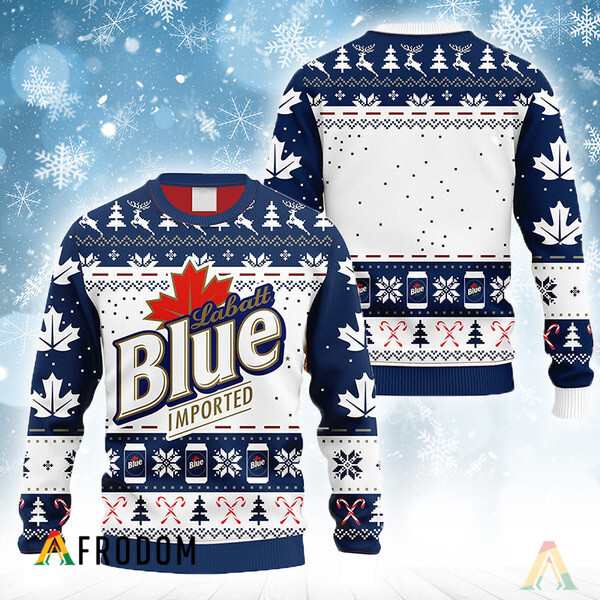 Snowflakes Labatt Blue Christmas Ugly Sweater HU