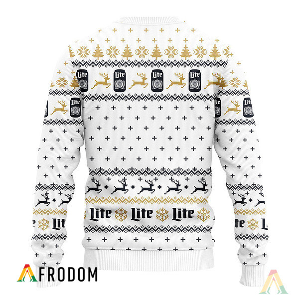 Snowflakes Miller Lite Christmas Ugly Sweater HU