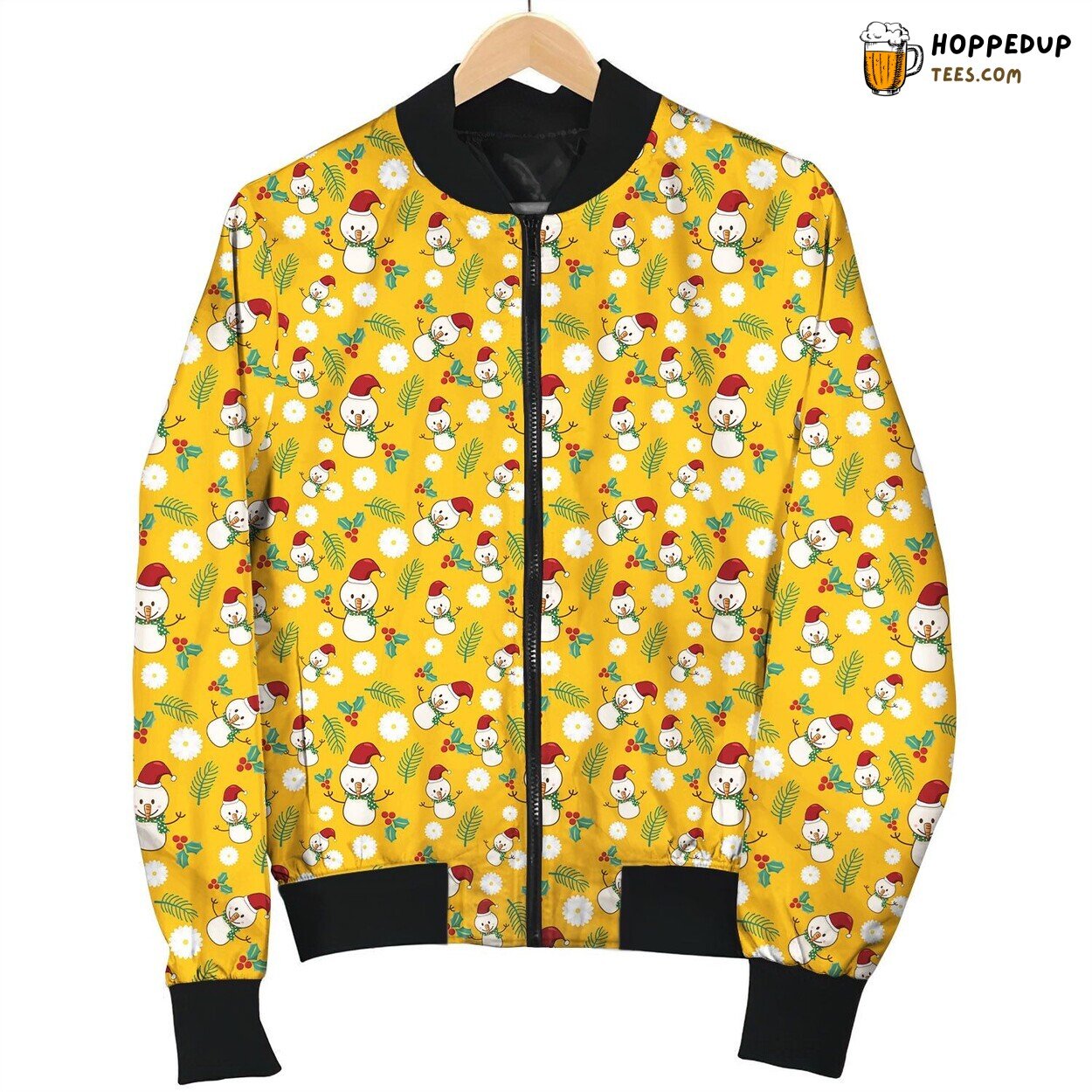 Snowman With Daisy Bomber Jacket