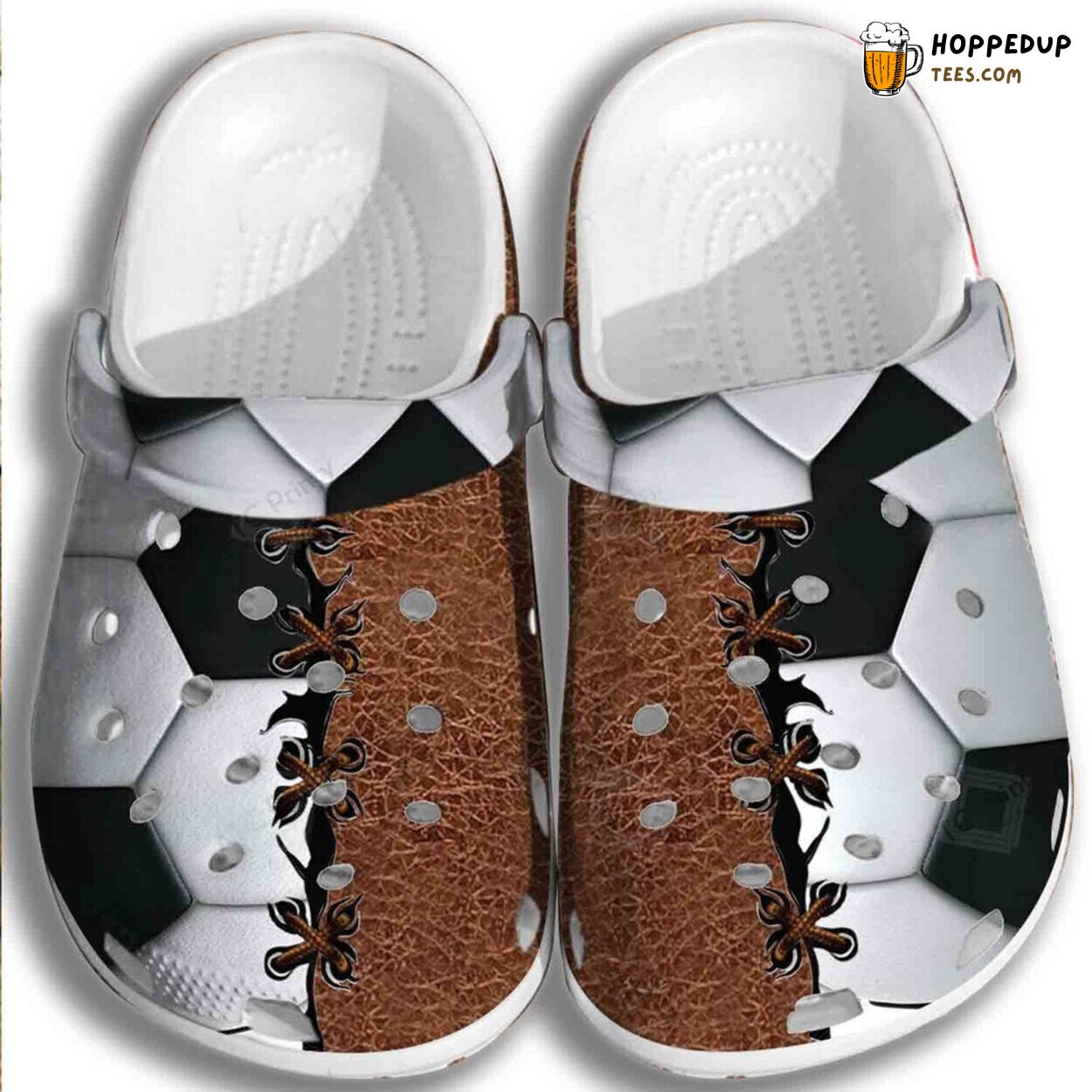 Soccer Ball Lover Gift Comfortable Unique Design Rubber Clogs