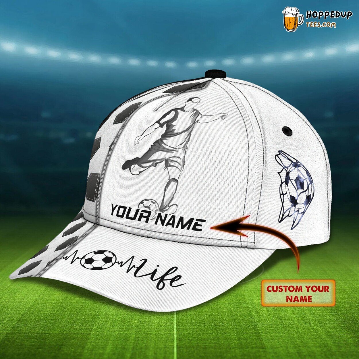 Soccer Enthusiast’s Dream 3D Classic Cap Personalized Unique Design Name