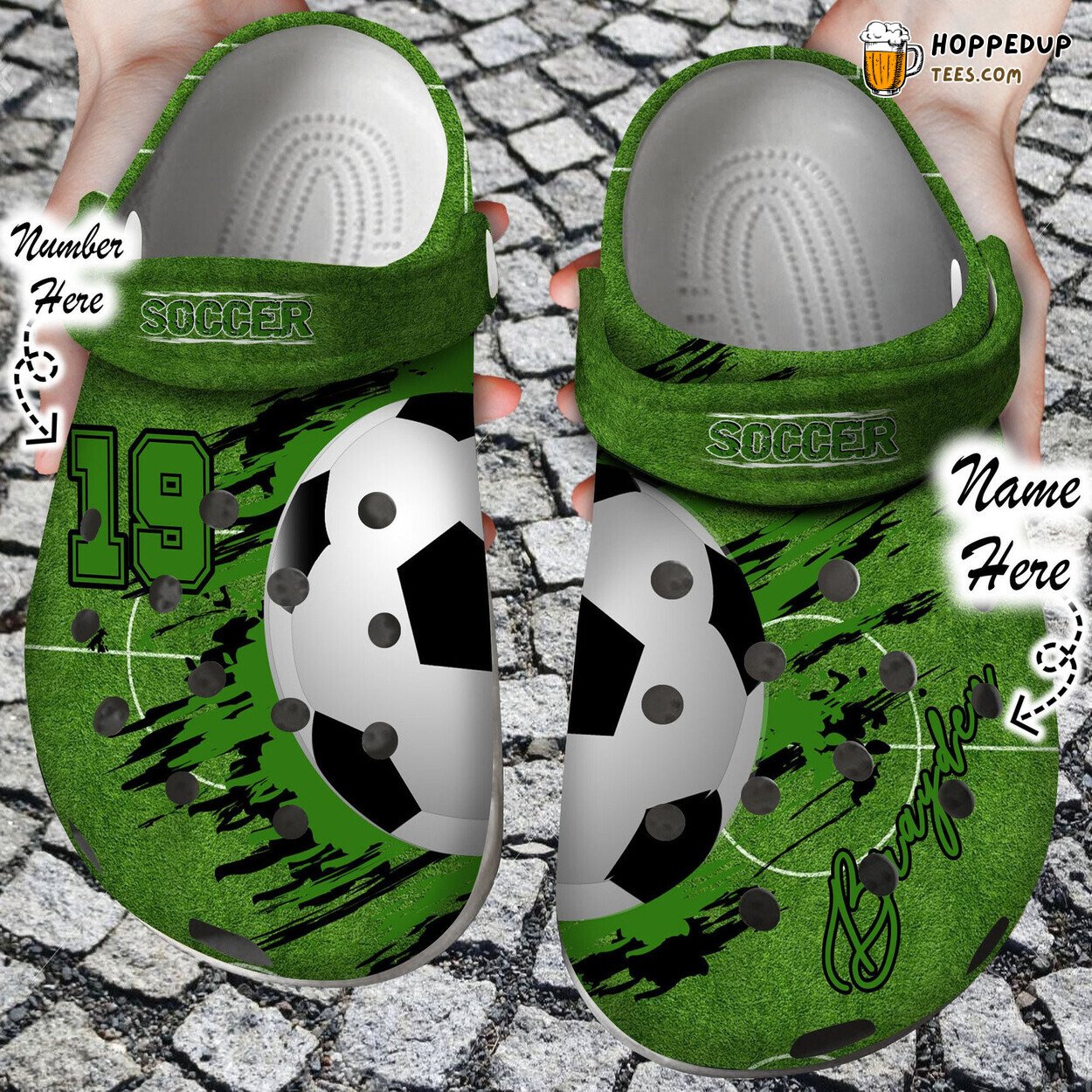 Soccer Lover Personalized Football Themed Sporty Clog Shoes