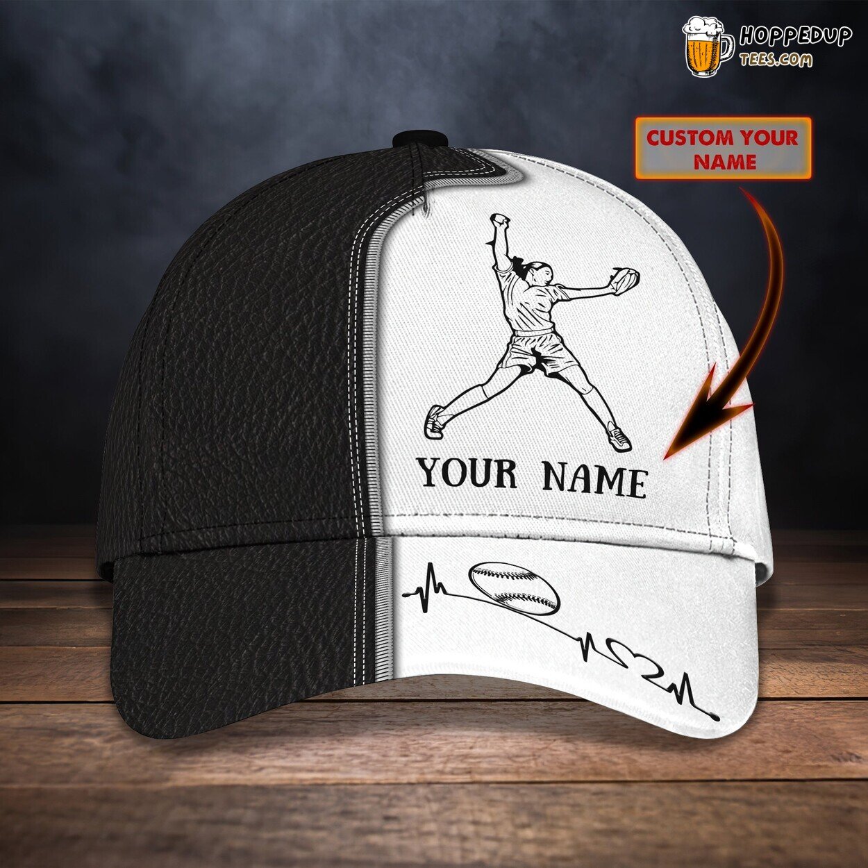 Softball Enthusiast 3D Classic Cap Personalized Unique Design Name
