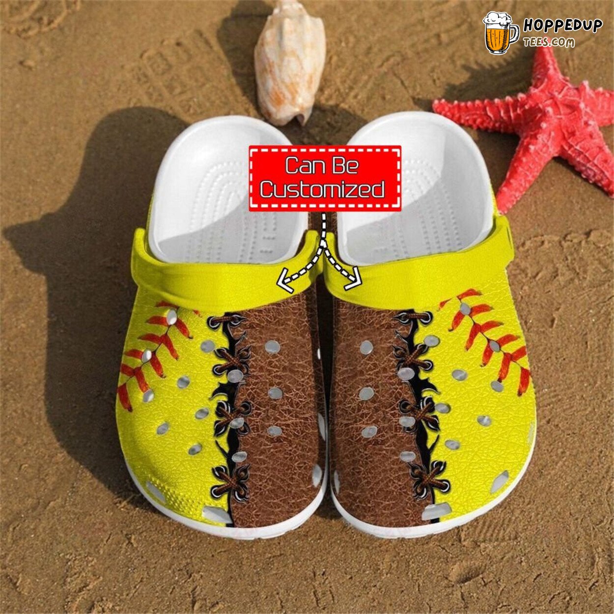 Softball Yellow Leatherette Style Comfortable Clogs Athletic Inspired Shoes