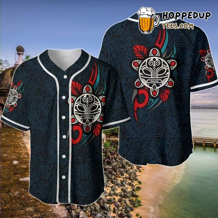 Sol Taino Puerto Rico Symbol Baseball Tee Jersey Shirts 3D