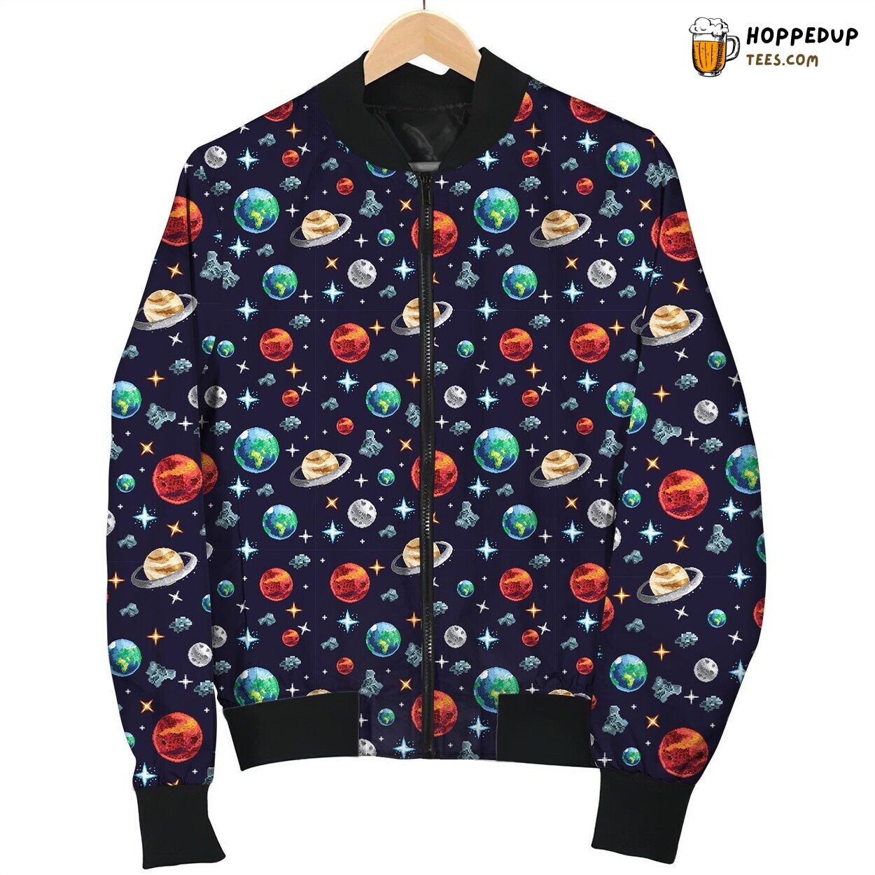 Solar System Pattern Bomber Jacket