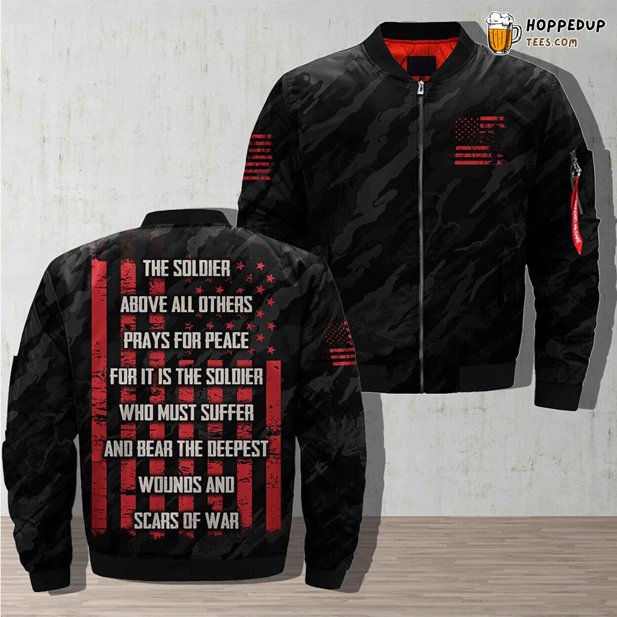 Soldier Above All Others Prays Peace Bomber Jacket Unique Style