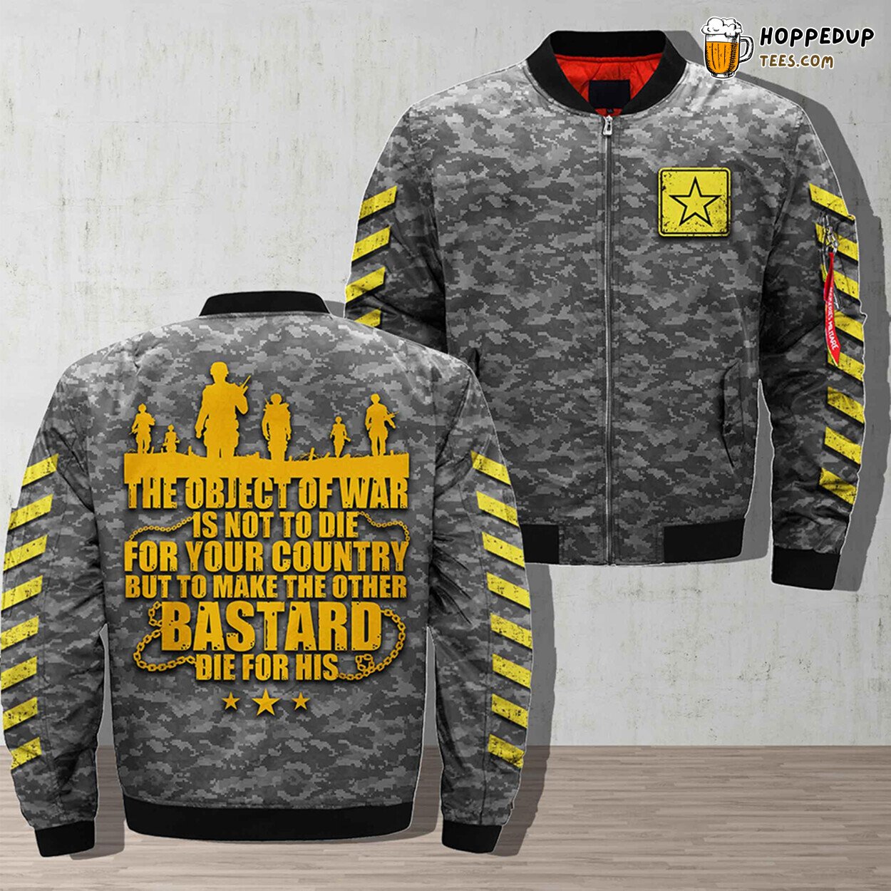 Soldier War Object Not To Die Country Unique Print Bomber Jacket