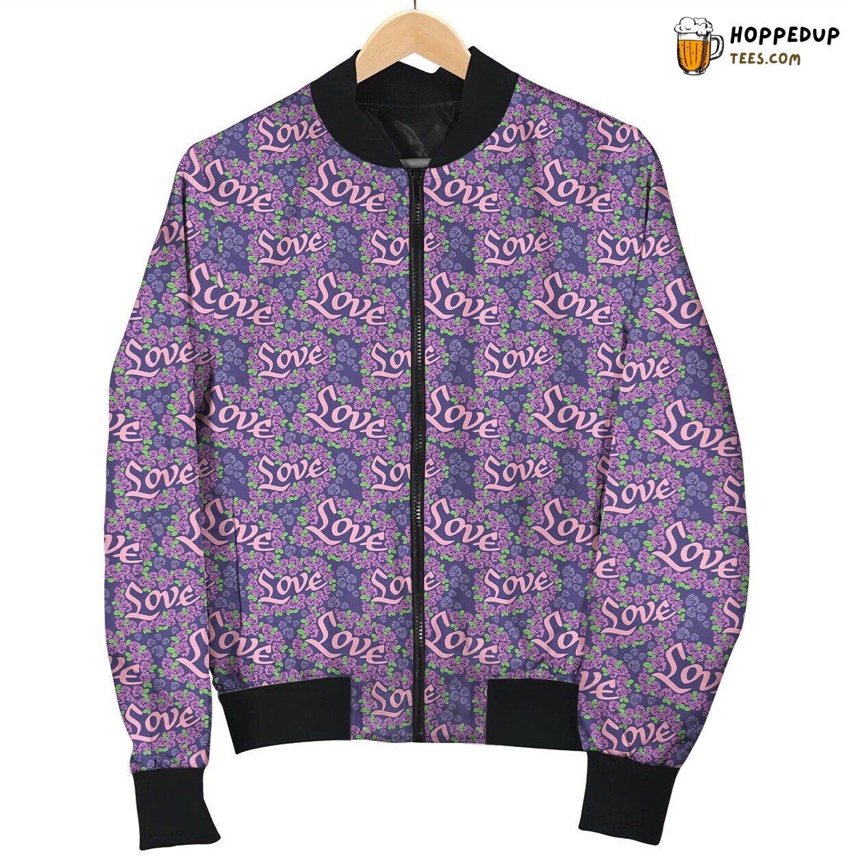 Son Love Pattern Bomber Jacket