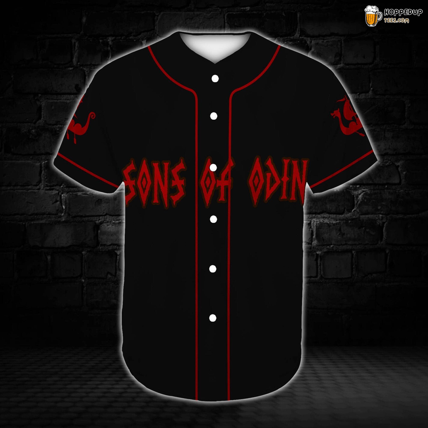 Sons Of Odin Valhalla Awaits Viking Lovers Baseball Tee Jersey Shirts 3D