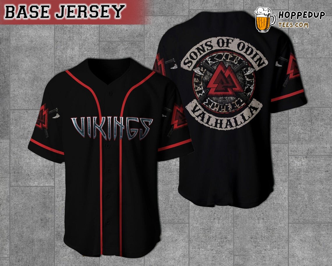 Sons Of Odin Viking Warriors 3D Printed Baseball Jersey Norse Legacy