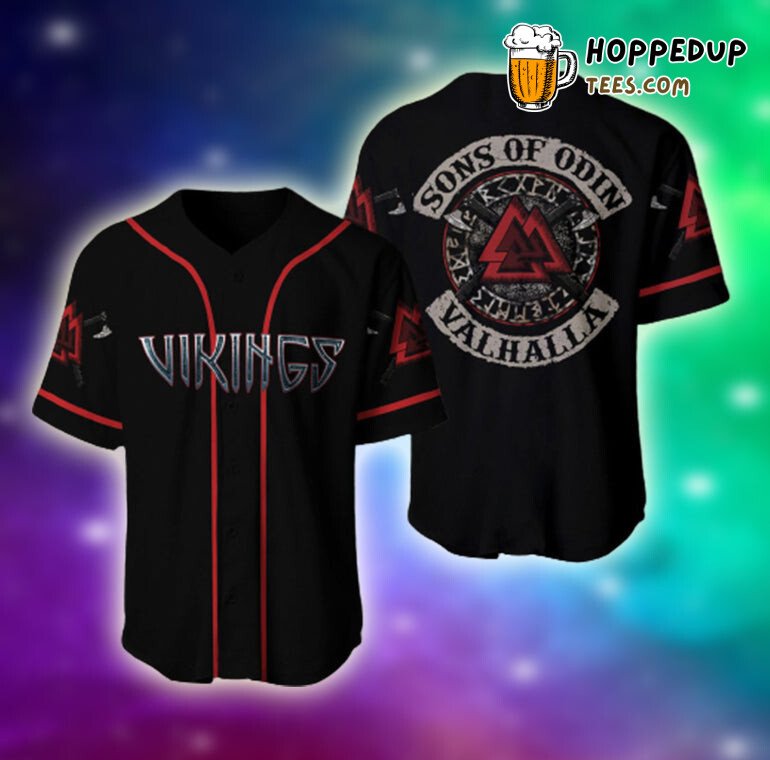 Sons Of Odin Viking Warriors 3D Printed Baseball Jersey Norse Legacy Sons Of Odin Viking Warriors 3D Printed Baseball Jersey Norse Legacy