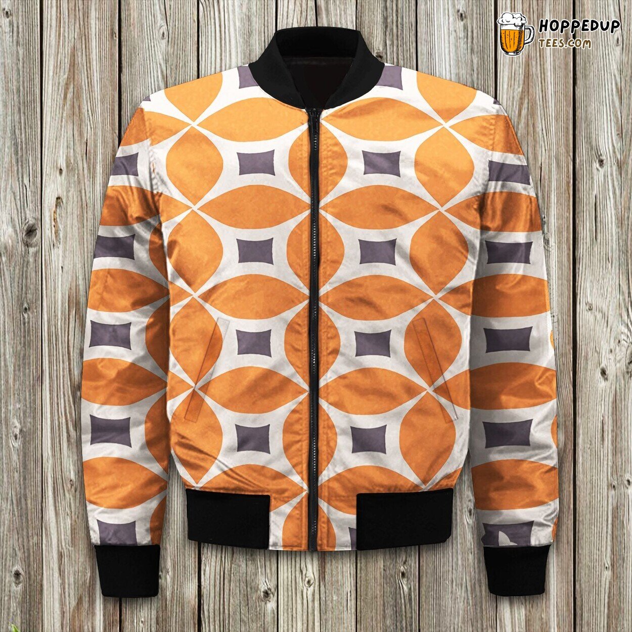Sorrento Zesty Orange Winter Bomber Jacket Fresh Modern Elegance