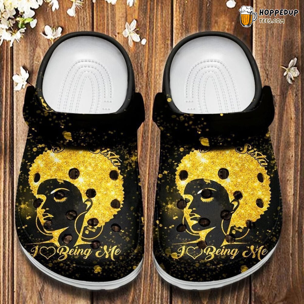 Soul Sista Love Being Me Black Queen Girl Themed Clog Shoes