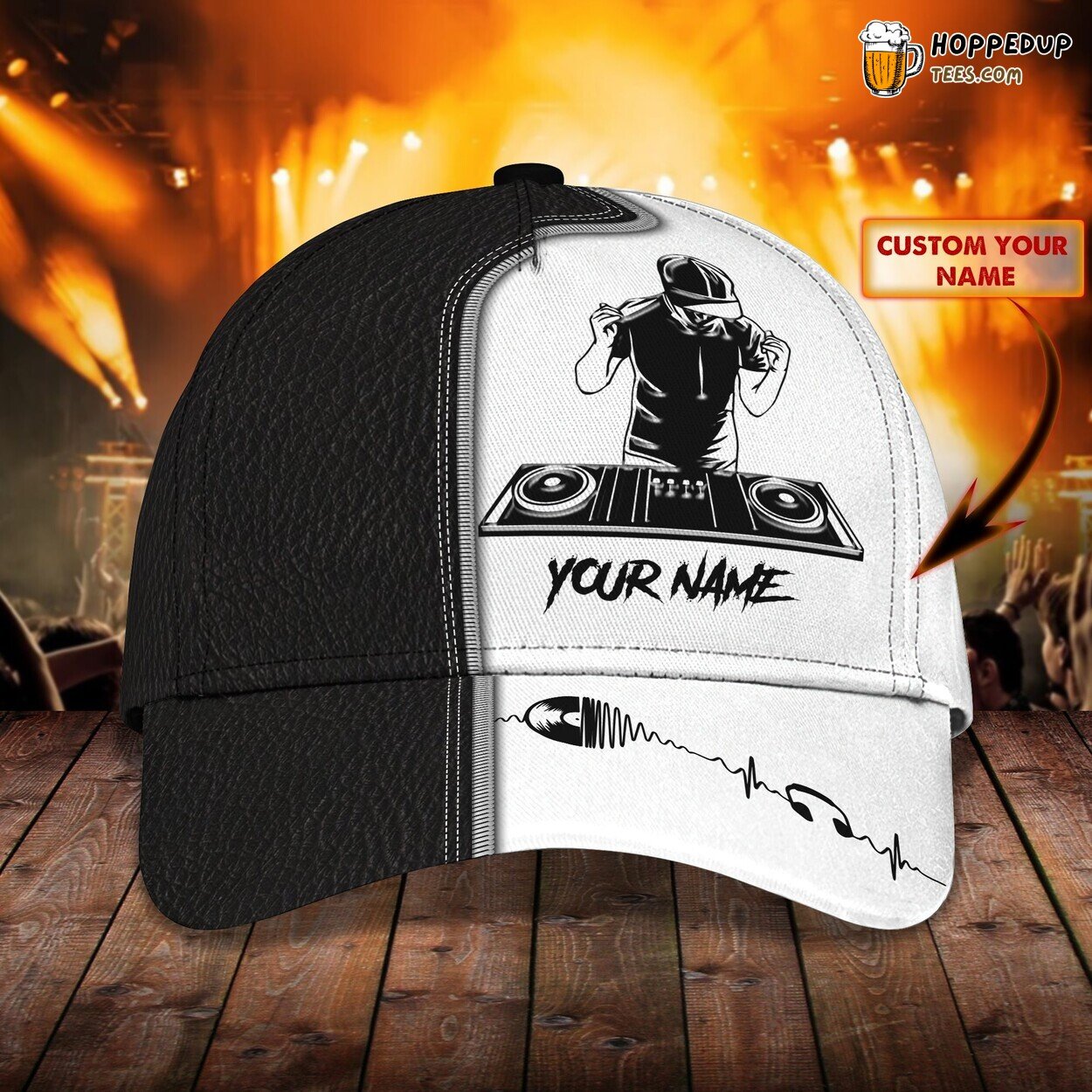Sound Waves Celebrated Personalized 3D Classic Cap DJ Music Essence Tribute
