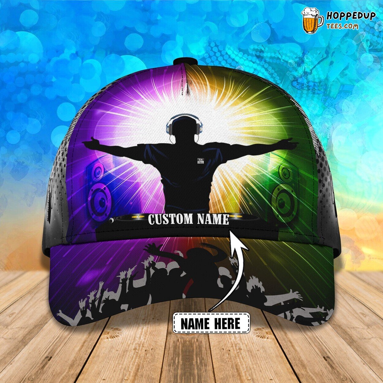 Sound Waves Magic Personalized 3D Classic Cap Celebrating DJ Love