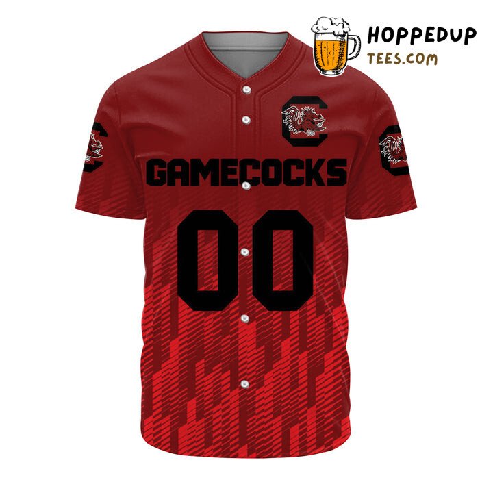 South Carolina Gamecocks Red Black Custom Text NCAA Baseball Jersey Top South Carolina Gamecocks Red Black Custom Text NCAA Baseball Jersey Top