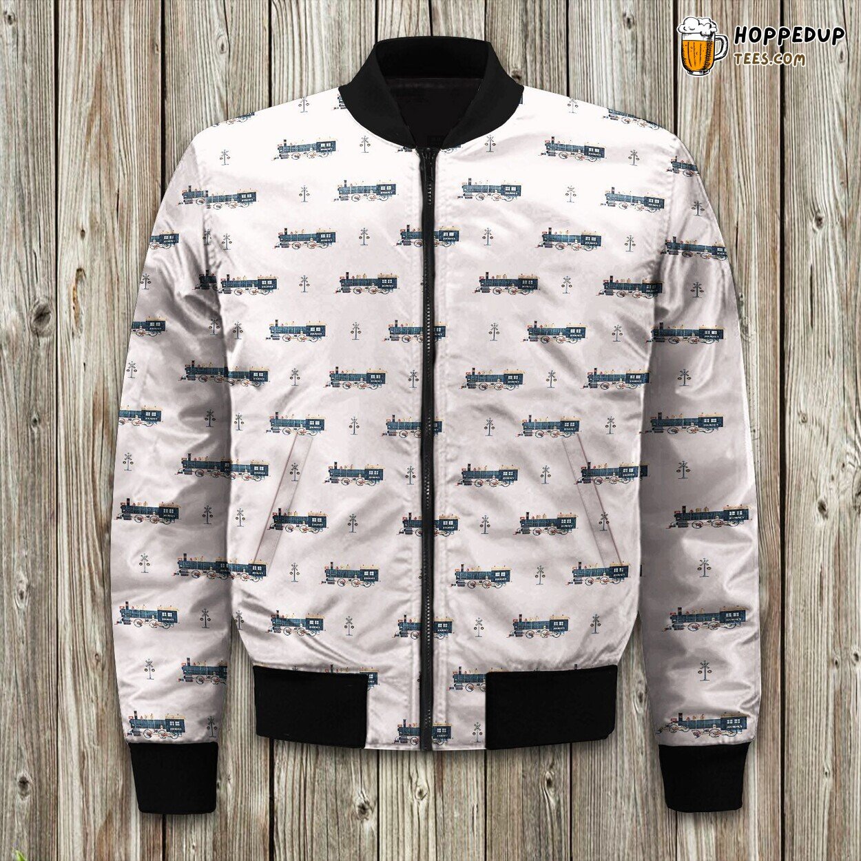 Speeding Train Journey Bomber Jackets Chilly Winter Adventure