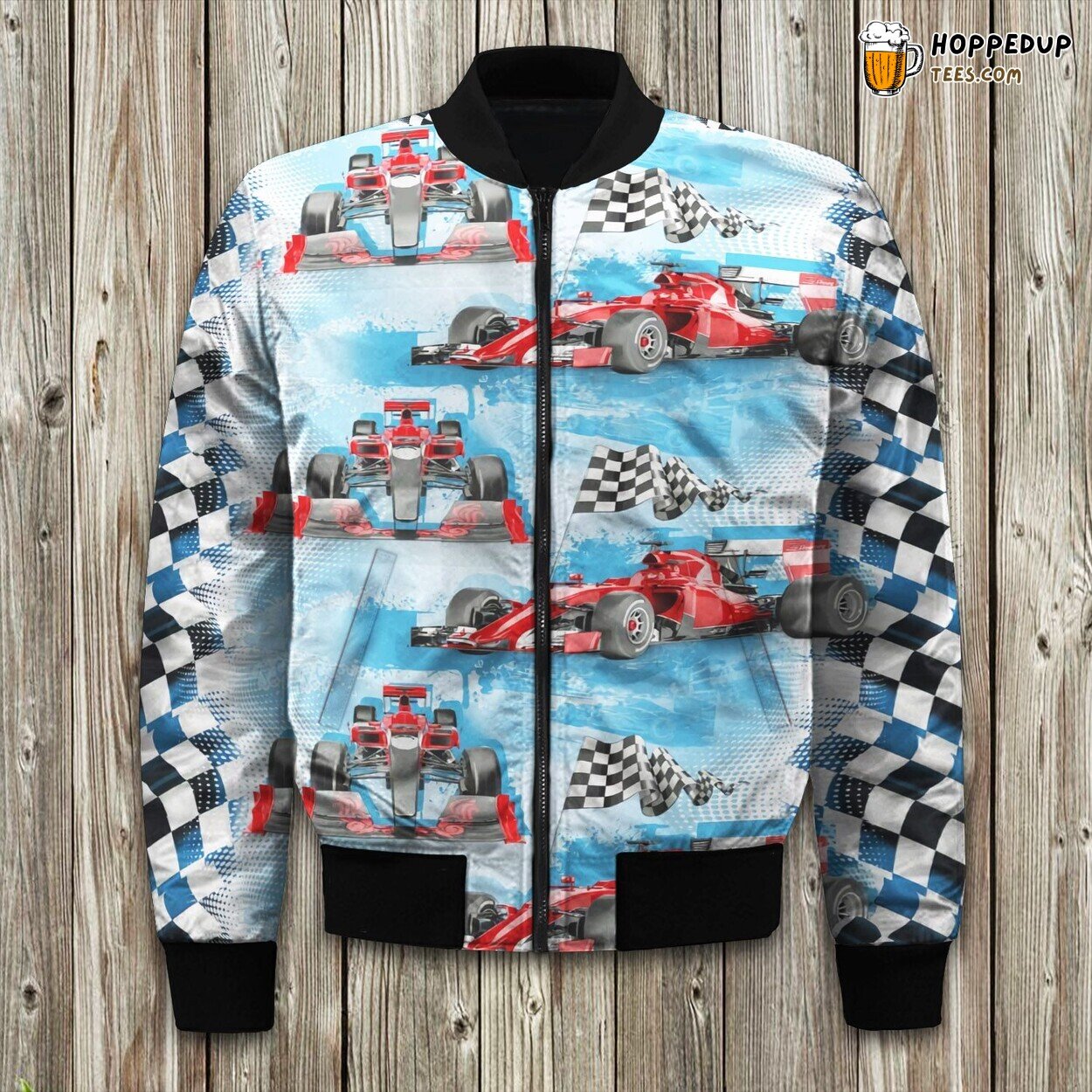 Speedy Racing Car Design Winter Bomber Jacket Motorsport Enthusiast’s Look